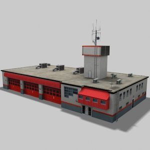 firestation station 3d model
