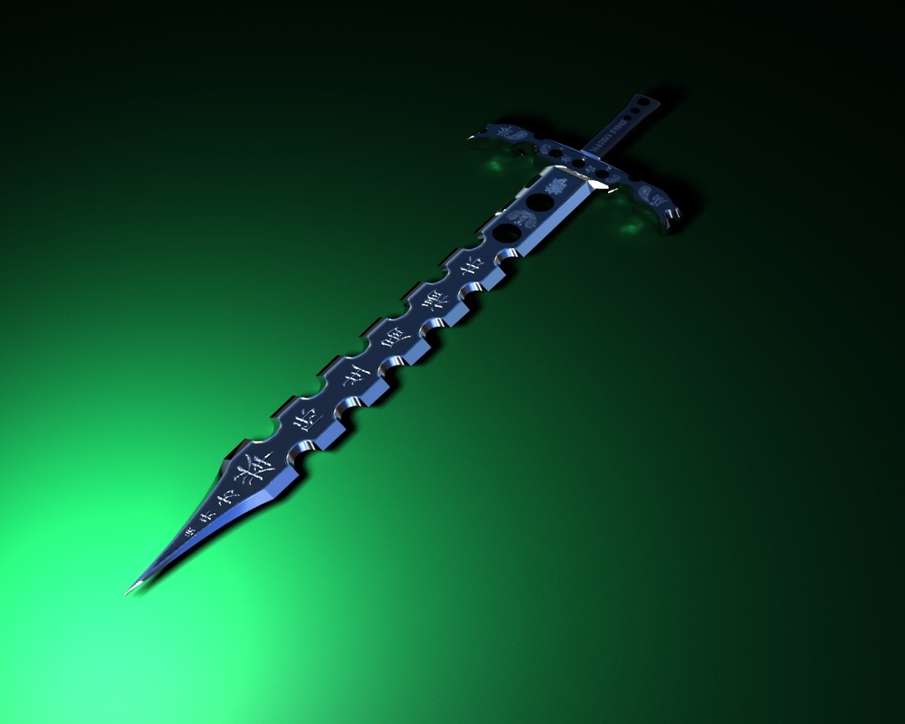 free chinese sword modern 3d model