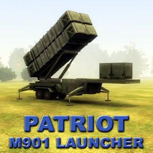 3d m901 patriot sam missile model