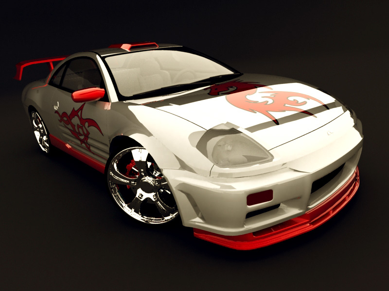  tuned  car  3d  max