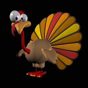 thanksgiving cartoon turkey pzsg 3d pz3