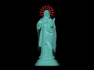 statue mary 3d model