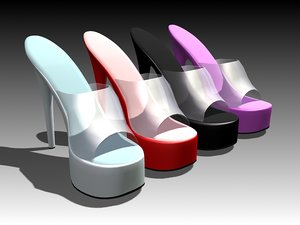 classic 6 inch heels 3d max