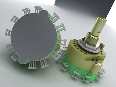 3d electronic rotary switch model