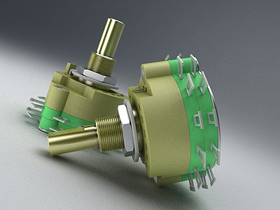 3d electronic rotary switch model