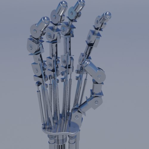 robotic hand terminator 3d model