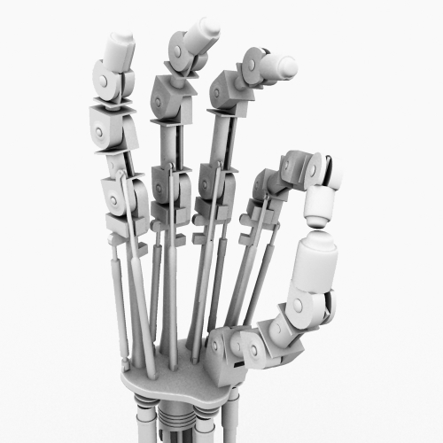 robotic hand terminator 3d model