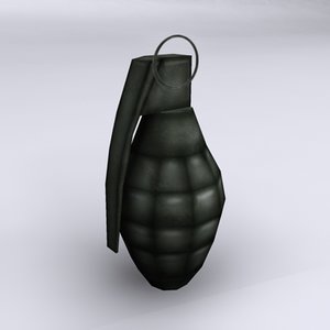 3d hand grenade model