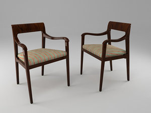 dunbar riemerschmid dining chair 3d model