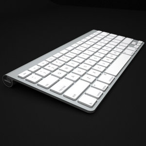 3d model apple mac wireless keyboard