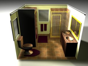 complete toilet room c4d