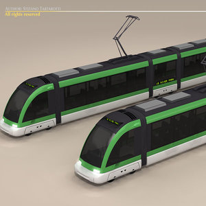 city trams 3d model