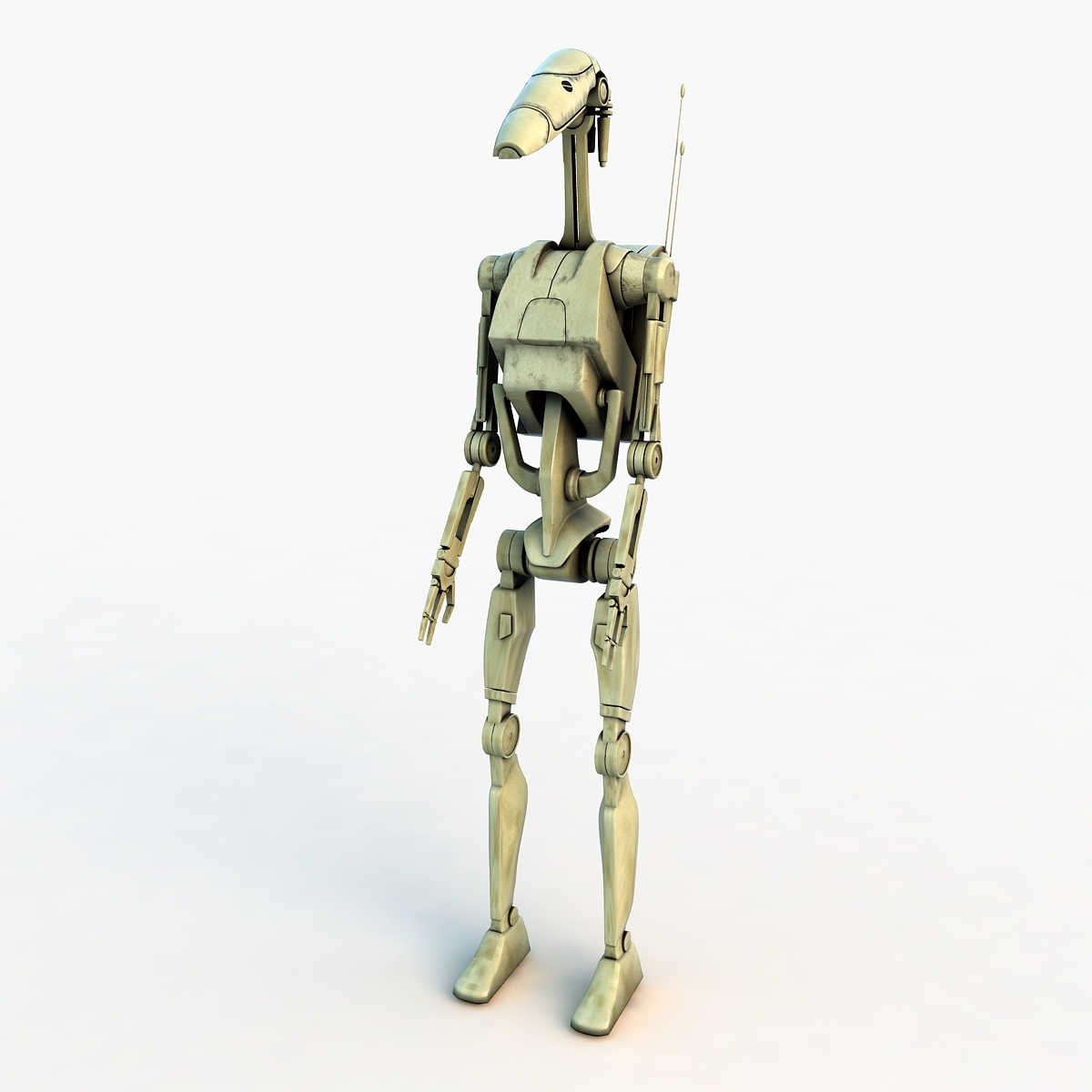 battle droid star wars 3d model