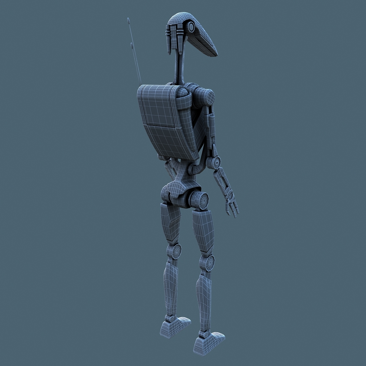 battle droid star wars 3d model