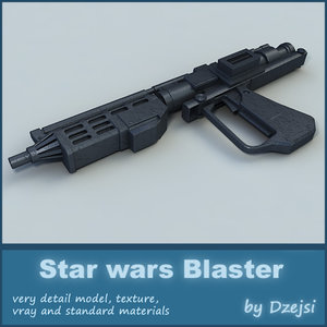 3d model blaster star wars