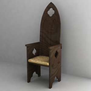 3d model gothic chair