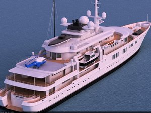 superyacht tatoosh yachts 3d max