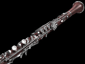 musical instrument clarinet 3d max