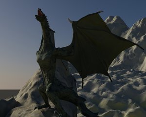 dragon rigged animation 3d model