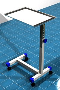 3d mayo surgical cart model