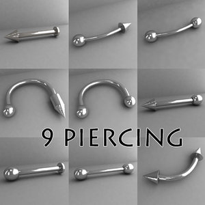 3d piercing ear
