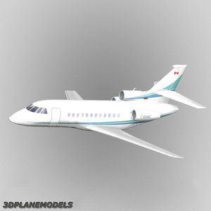 dassault falcon business jet 3d model