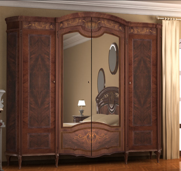 Wardrobe For Bedroom With Mirror Old Style Armadio Da Camera Con Specchio
