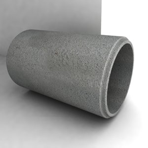 concrete pipe 3d model
