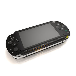 3d playstation portable console model