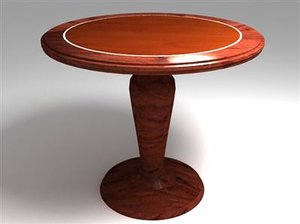 free table wood 3d model