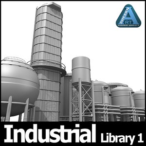industrial library 1 3d model