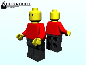 3d lego minifig model
