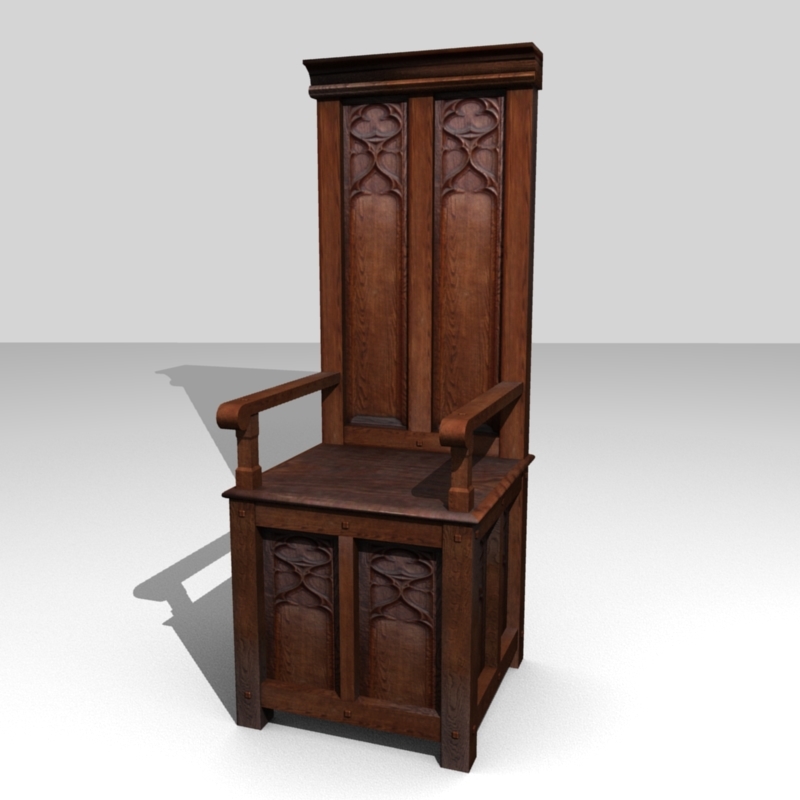 medieval library set bookcases blend