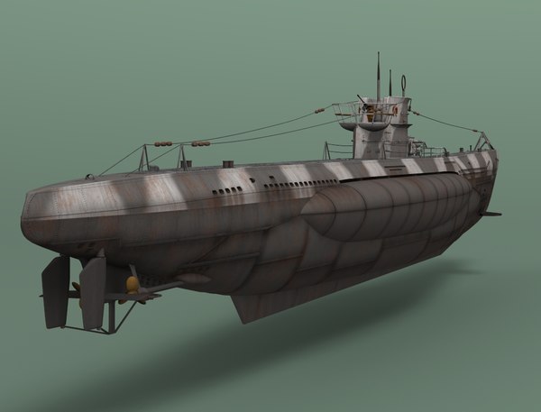 ww2 german u-boat viic 3d model