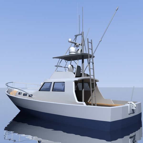 3d model sportfishing boat