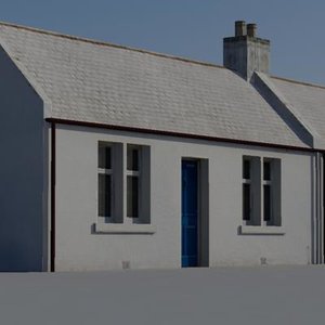 3d 3ds cottages building