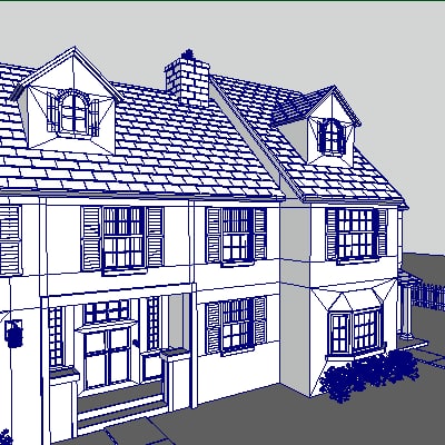 3d house yard model