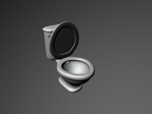 3d toilet model