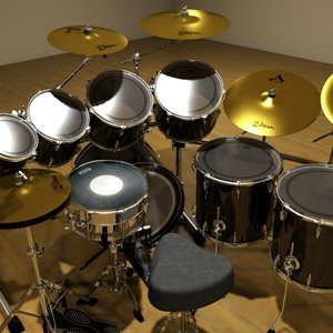 drum kit 3d model