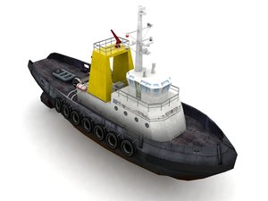 3d model port tug ship