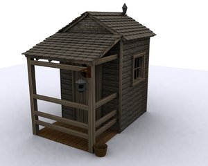 shack cabin 3d model