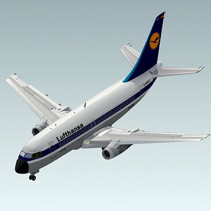 3d 737-200 plane lufthansa