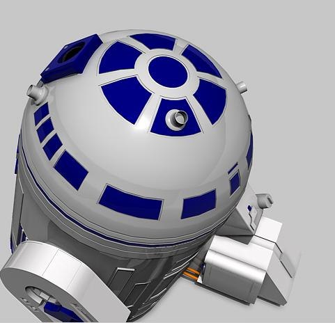 3d other astro droid robot