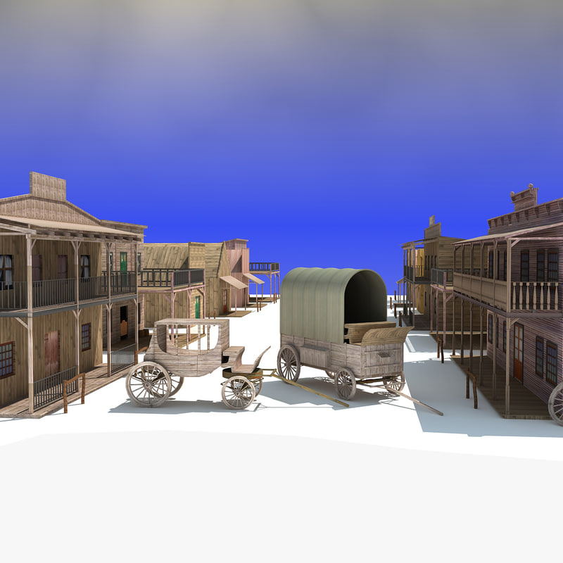 3D western town model TurboSquid 475311