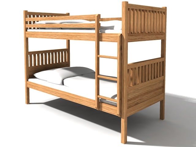 3D 3ds Max Bunk Bed interior