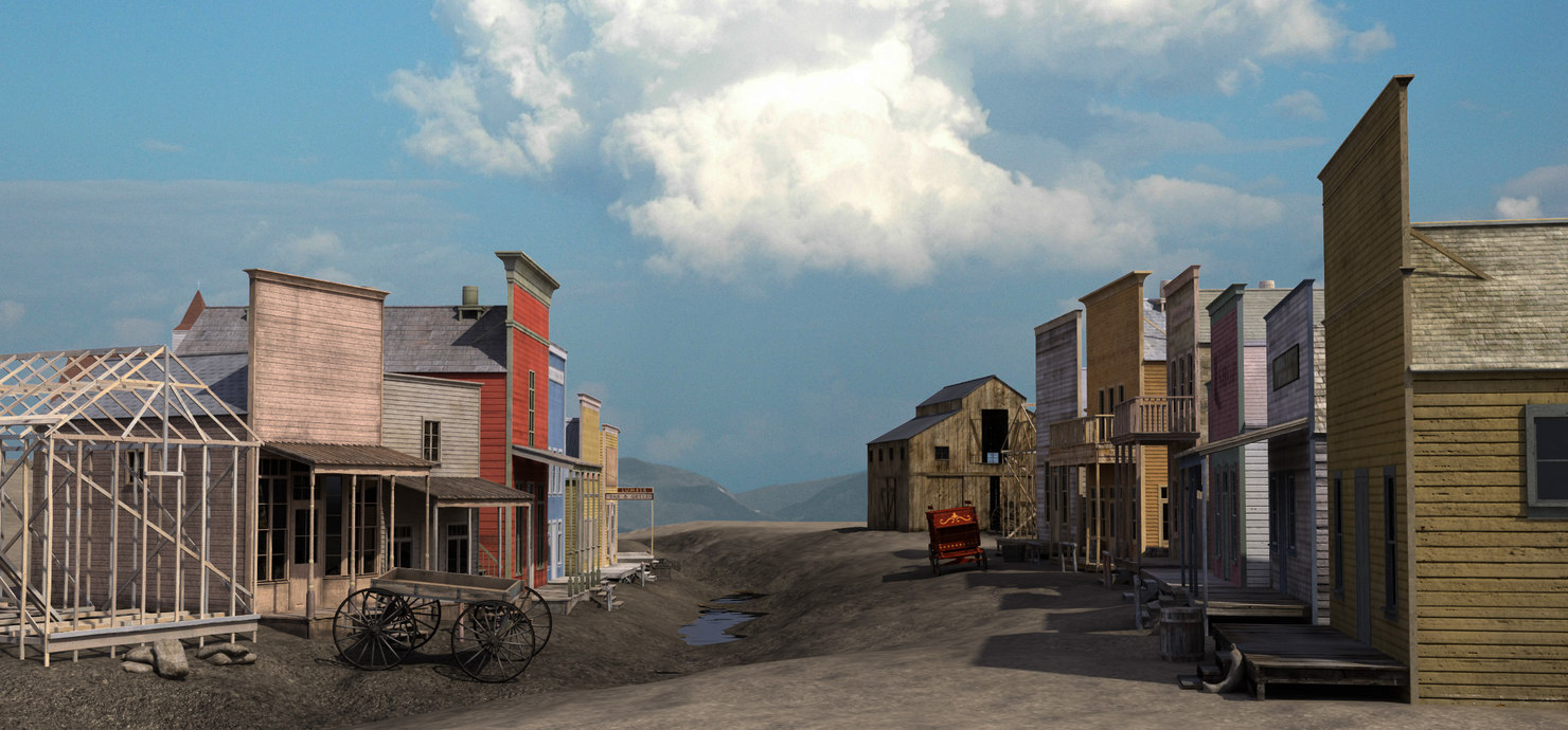 3D Other western town west