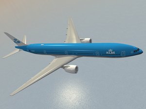 boeing 777-300 er klm 3d model