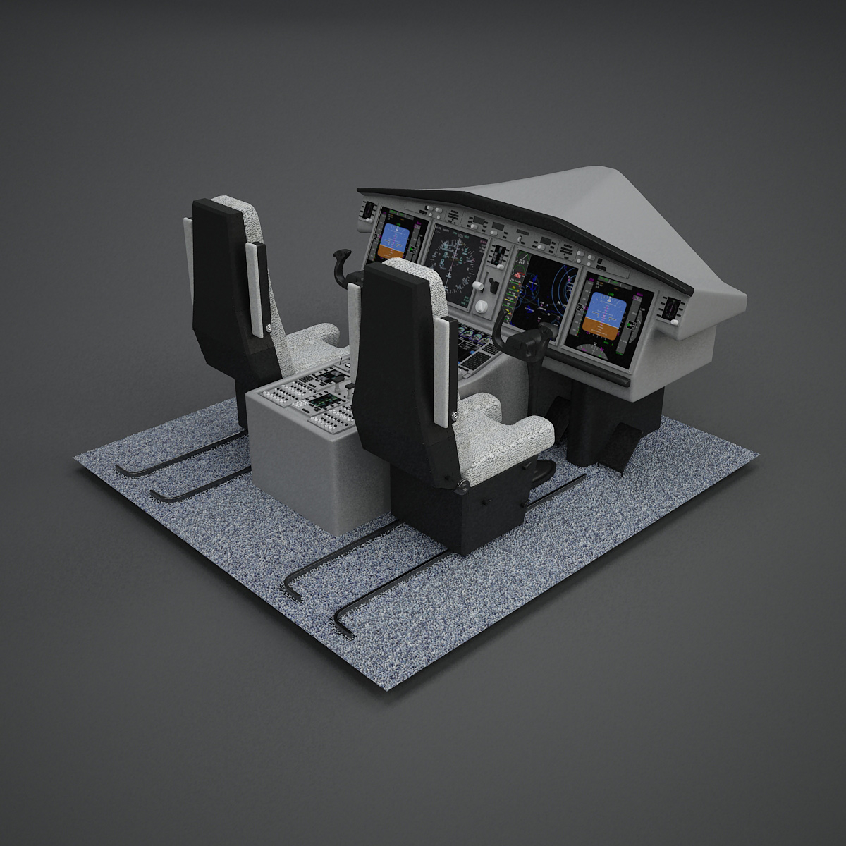 3d Model Of Aircraft Cockpit 6992