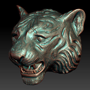tiger head 3d model