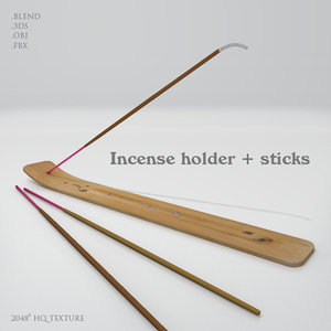 incense holder sticks 3d model